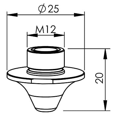 AMADA® MUSHROOM DOUBLE NOZZLE / INNER CP