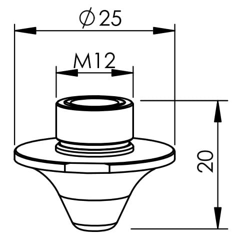 AMADA® MUSHROOM DOUBLE NOZZLE / INNER CP