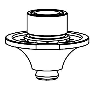 AMADA® MUSHROOM DOUBLE W/TEFLON™ RING NOZZLE WITH HOLES CP